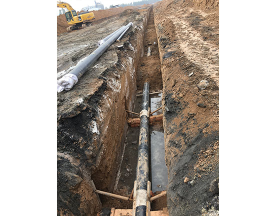 丙烯酸共聚聚氯乙烯管道安裝現場